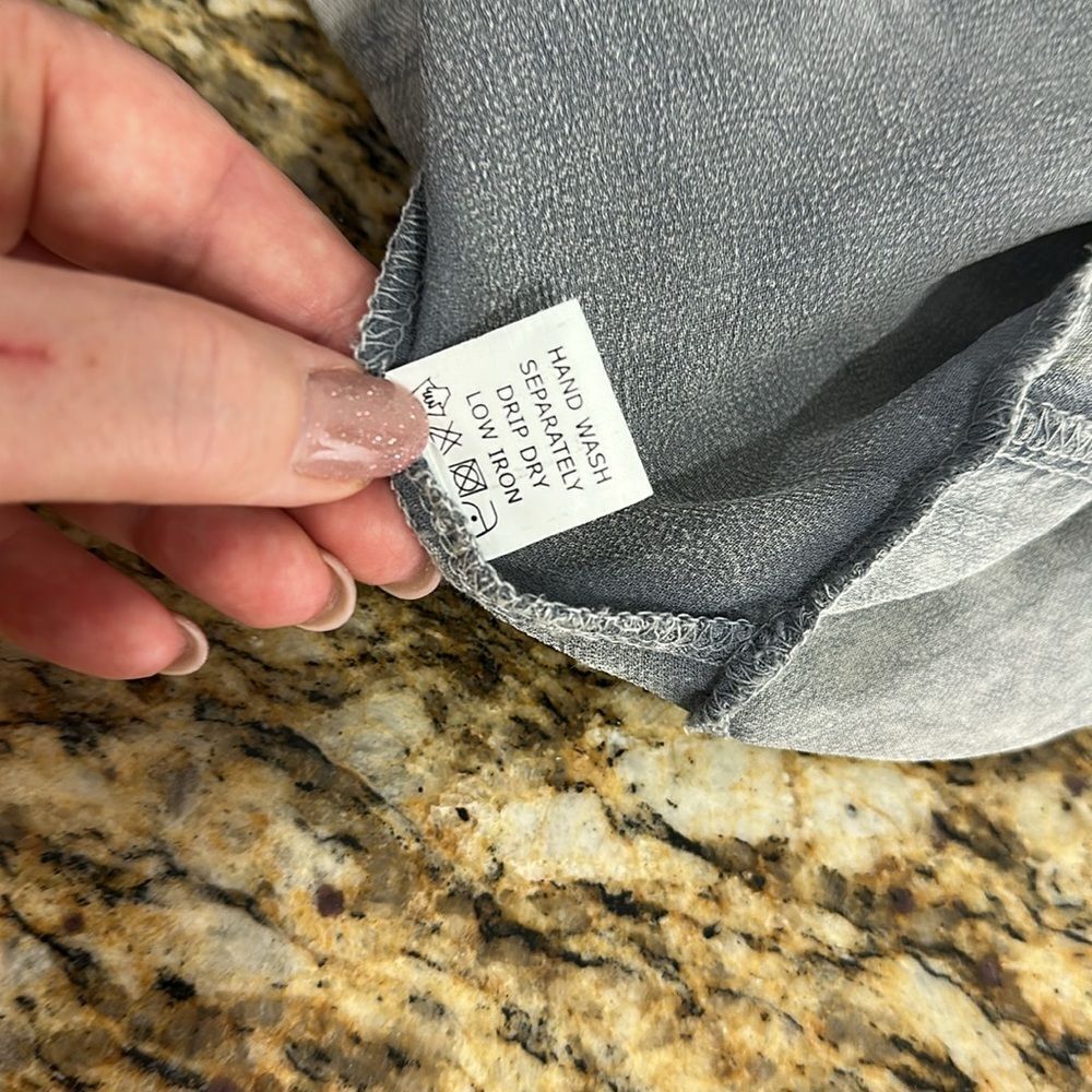 Young Threads Viscose Gray Patchwork Lightweight … - image 8